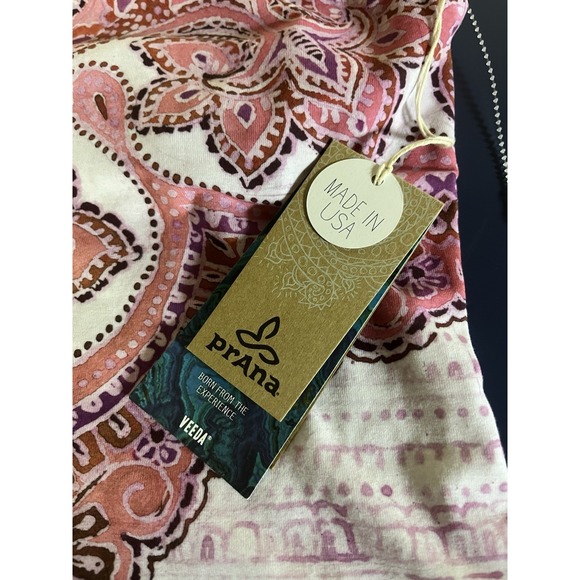 Prana Veeda Indian Red Reflect Tank Top Criss Cross‎ Back Shelf Bra NWT XL - Picture 10 of 11